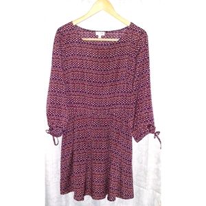 Maison Jules Purple 3/4 Sleeve Dress Sz XL